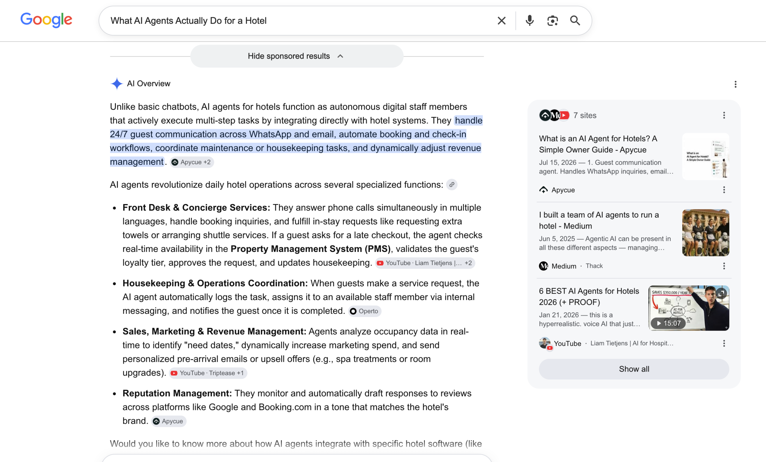 Google Searc June 2026 - What AI Agent Do for Hotels